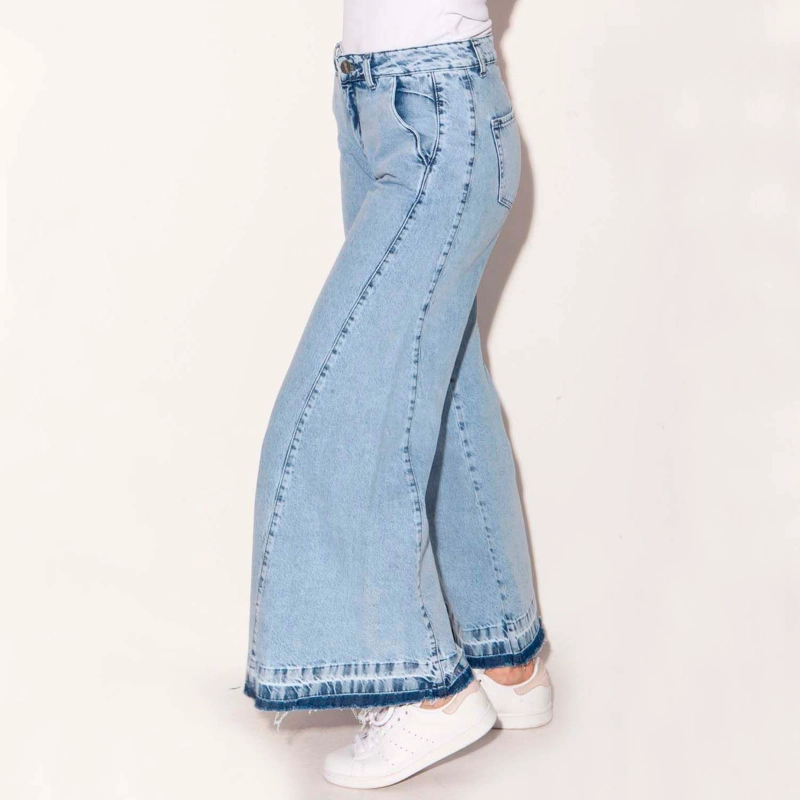 JEANS WIDE LISA RAY CELESTE MOMCHIC CELESTE - 2
