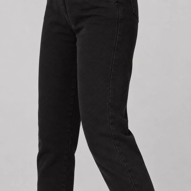 JEANS PAPER BAG NEGRO MOMCHIC NEGRO - 3
