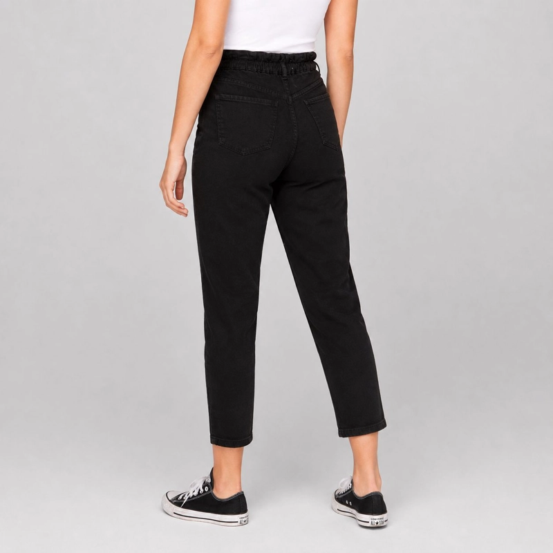 JEANS PAPER BAG NEGRO MOMCHIC NEGRO - 5