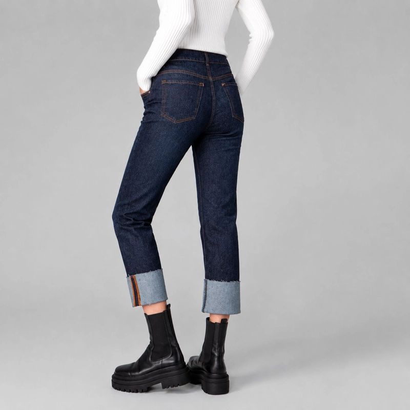 JEANS RECTO JULIETA RAW MOMCHIC AZUL - 2