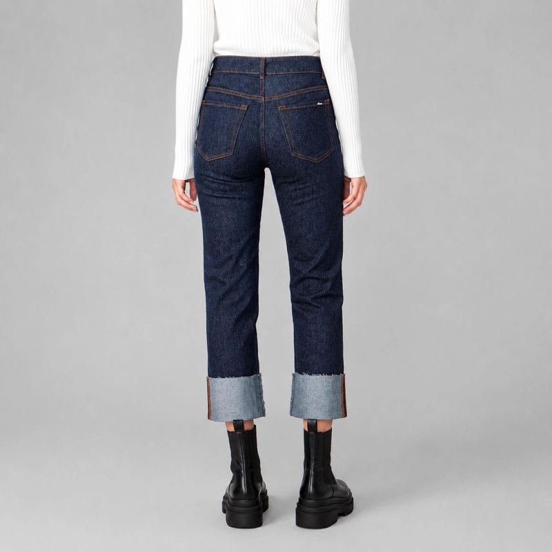 JEANS RECTO JULIETA RAW MOMCHIC AZUL - 4