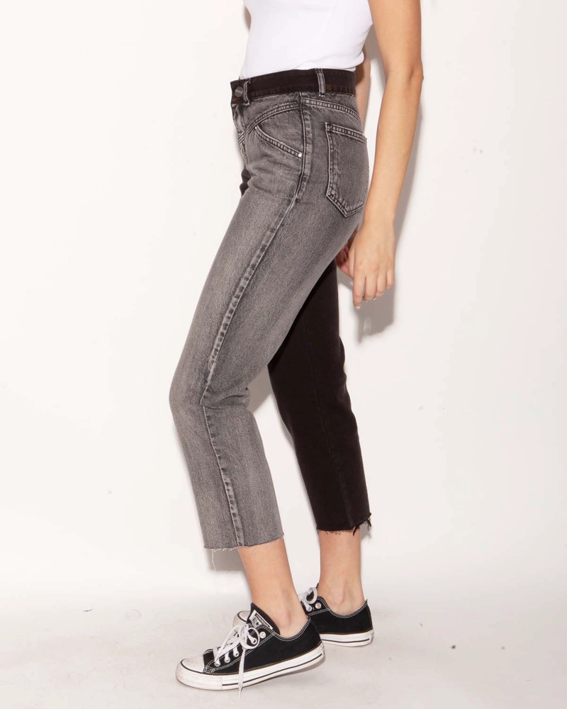 JEANS REBECA BICOLOR NEGRO MOMCHIC NEGRO - 3