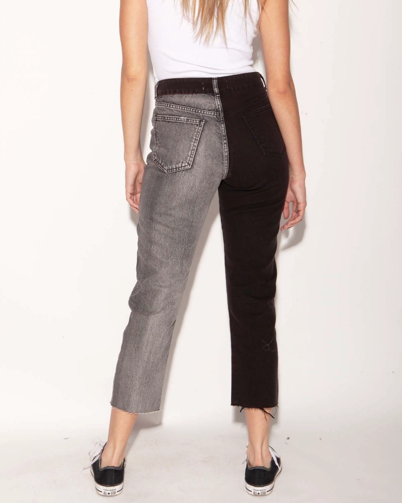 JEANS REBECA BICOLOR NEGRO MOMCHIC NEGRO - 4