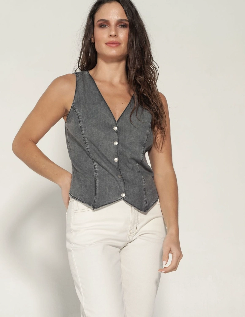 GILLETTE DELGADO DENIM GRIS MOMCHIC GRIS - 1