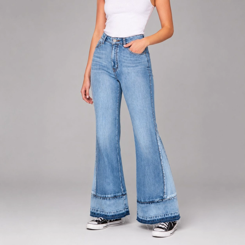 JEANS FLARE ELLA CELESTE MOMCHIC CELESTE - 1