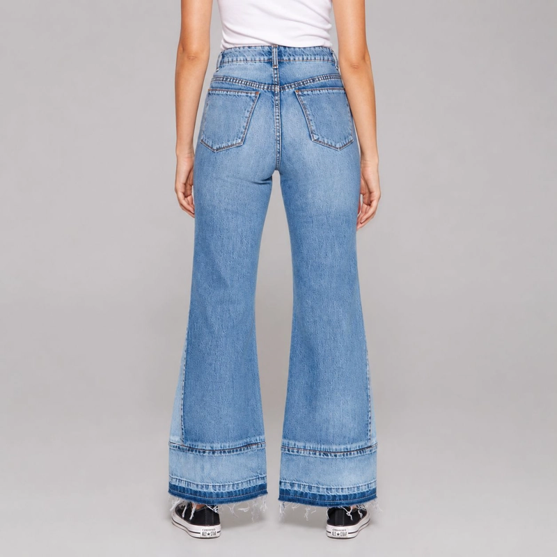 JEANS FLARE ELLA CELESTE MOMCHIC CELESTE - 3