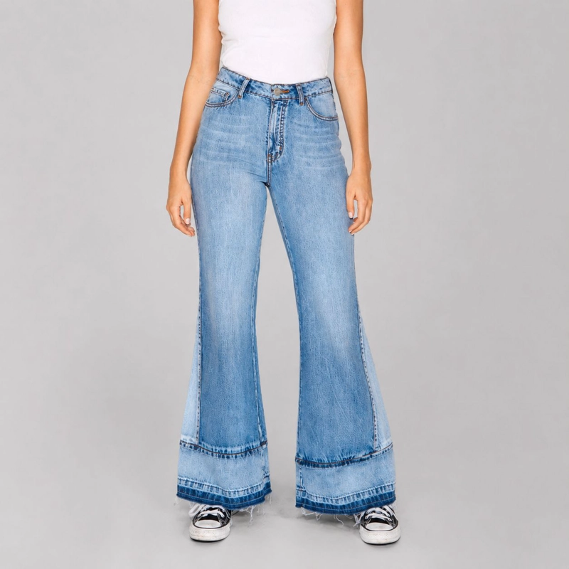 JEANS FLARE ELLA CELESTE MOMCHIC CELESTE - 5