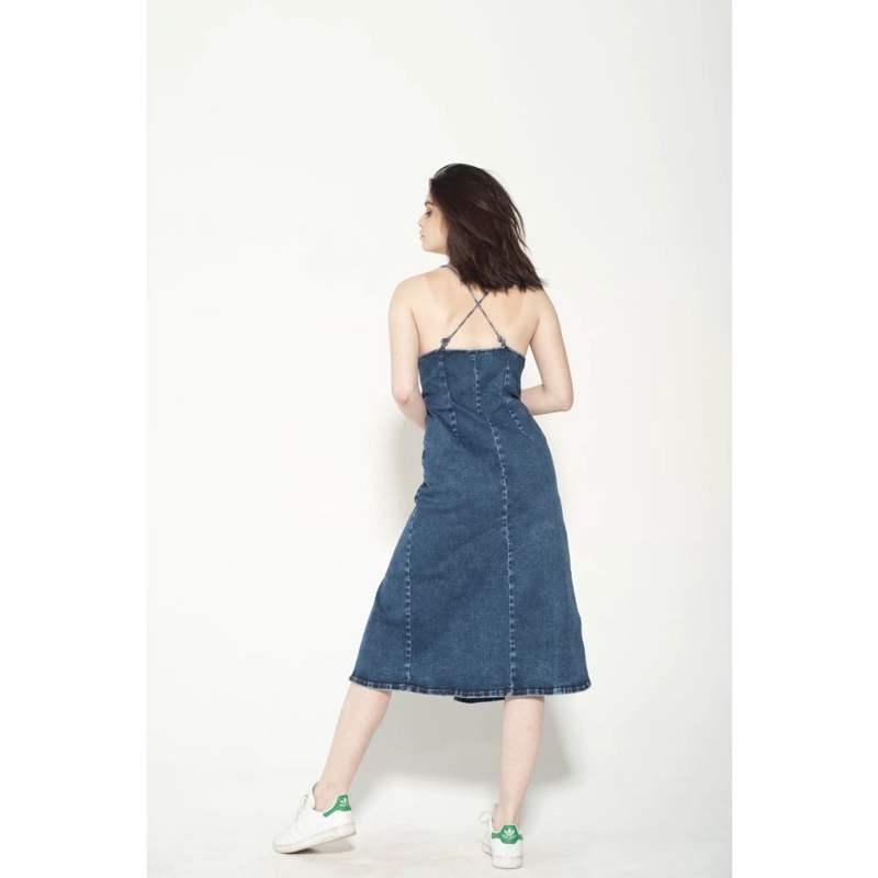 VESTIDO LARGO PAVILO AZUL MOMCHIC AZUL - 2