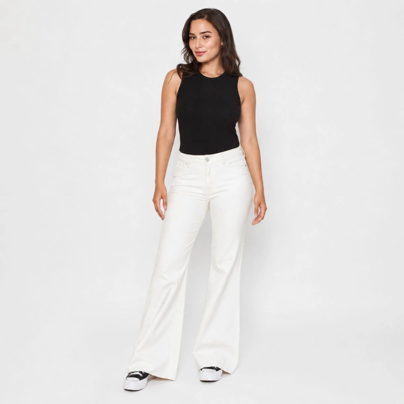 JEANS FLARE PEPA BLANCO MOMCHIC BLANCO - 1