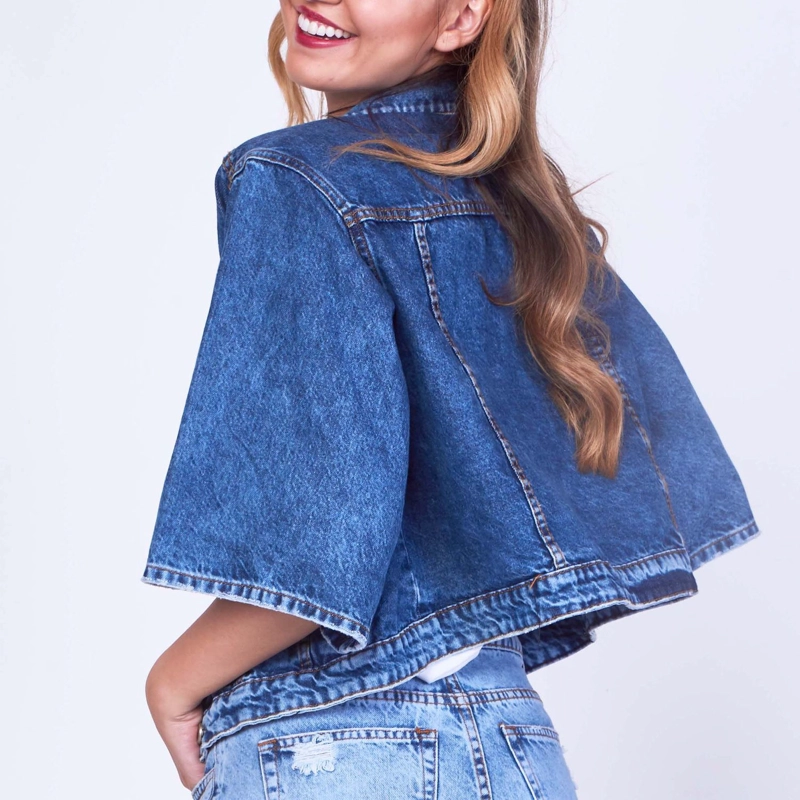 CHAQUETA MANGA 34 GRACIA MOMCHIC AZUL - 2