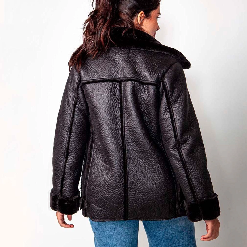CHAQUETA AVIADORA NEGRO MOMCHIC NEGRO - 5