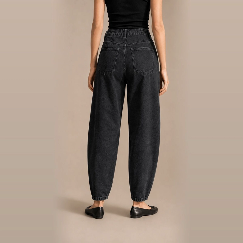 JEANS BARREL TIRO ALTO NEGRO MOMCHIC MOMCHIC NEGRO - 3