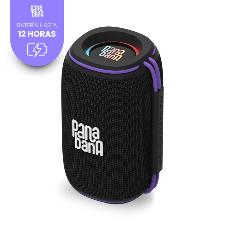 PARLANTE PANABANA FLOW BT 10W IPX 6 HORAS TWS RGB NEGRO - 4