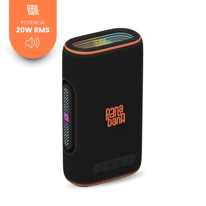 PARLANTE PANABANA ONDA BT 20W STEREO IPX 10 HORAS TWS RGB NEGRO - 3