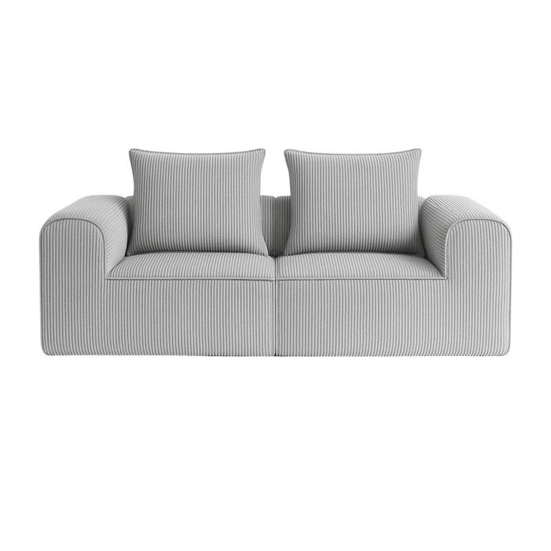 SOFA LOOP 2 CUERPOS | ESPUMA COMPRIMIDA | 194X57X97 GRIS CLARO G13 - 3