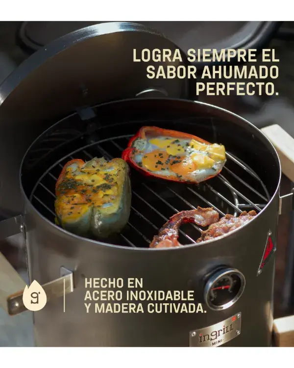 BARRIL PARRILLA AHUMADOR Y ASADOR INGRILL MINI BASIK - 8