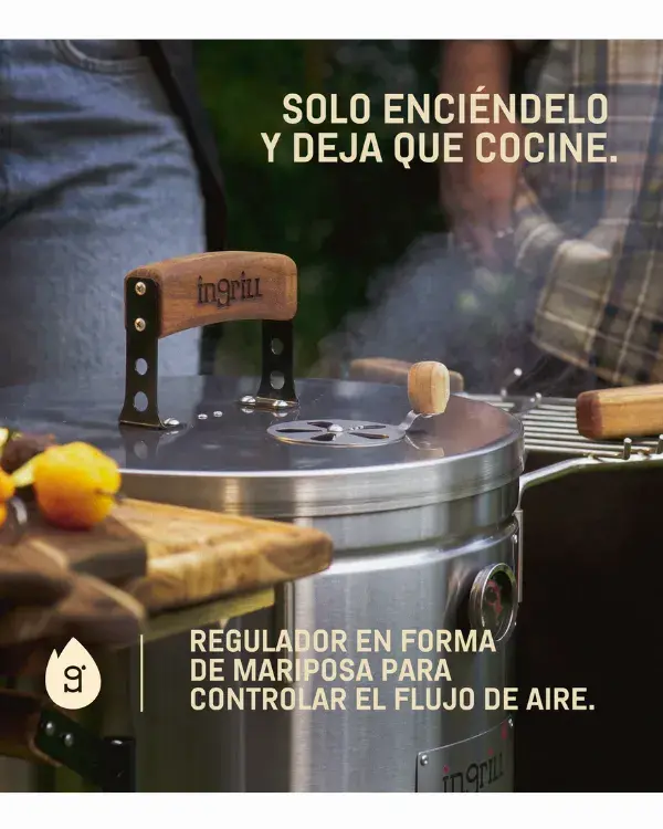 BARRIL PARRILLA AHUMADOR Y ASADOR GRANDE PREMIUM - 2