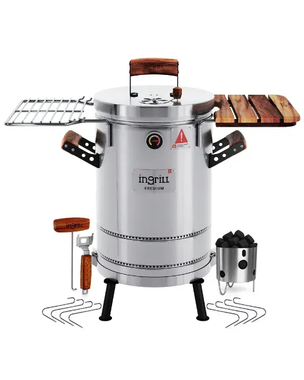 BARRIL PARRILLA AHUMADOR Y ASADOR INGRILL PEQUEÑO PREMIUM - 1