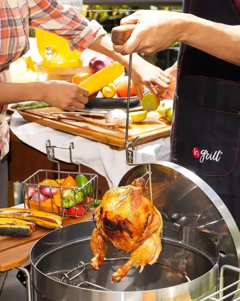 GARFIO PREMIUM PARA BARRIL PARRILLA AHUMADOR Y ASADOR - 2