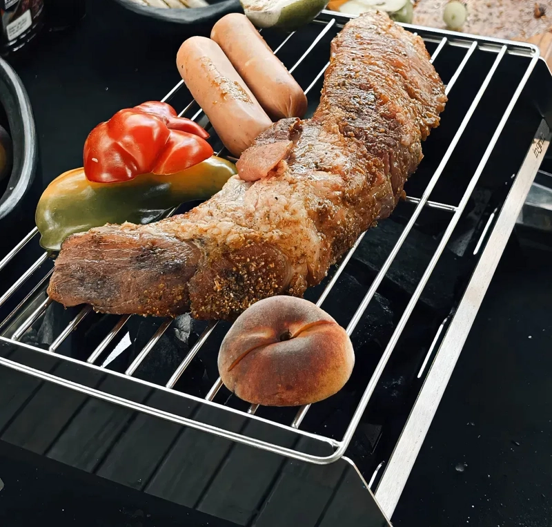 PARRILLA MOVIL PICNIC IN GRILL CARBON PLATEADO - 4