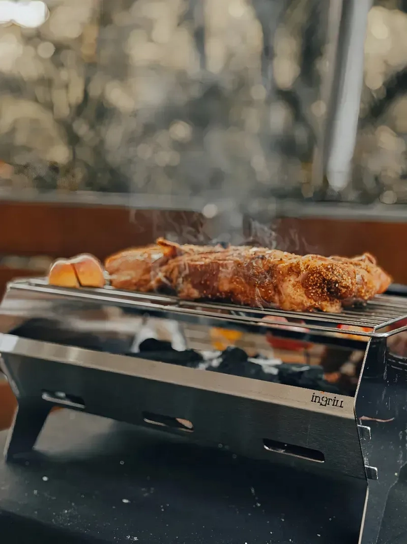 PARRILLA MOVIL PICNIC IN GRILL CARBON PLATEADO - 6