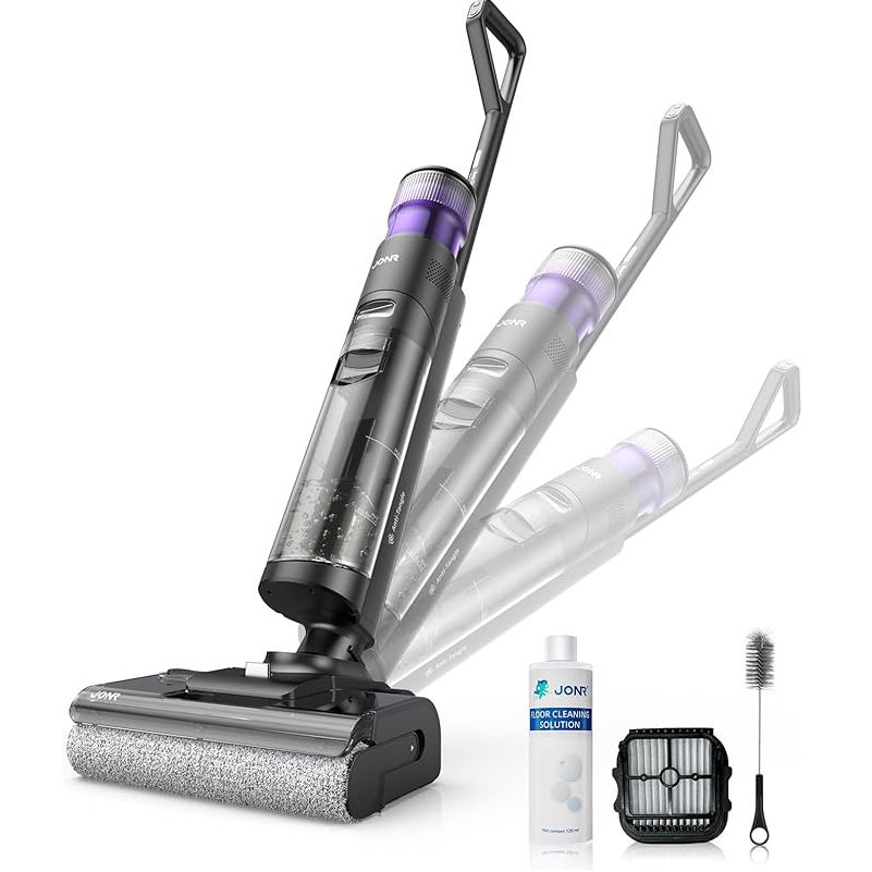 JONR ED12 PRO MAX – ASPIRADORA INALAMBRICA EN SECO Y HUMEDO, CON DISEÑO PLANO DE 180°,17000PA - 1