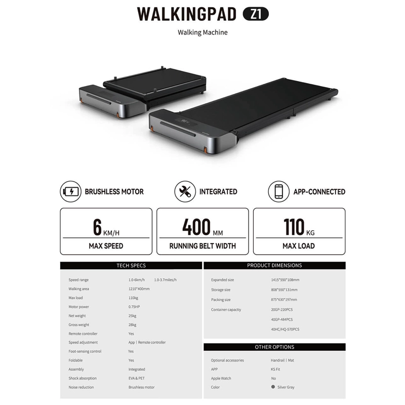 KINGSMITH WALKINGPAD Z1 XIAOMI CAMINADORA - 3