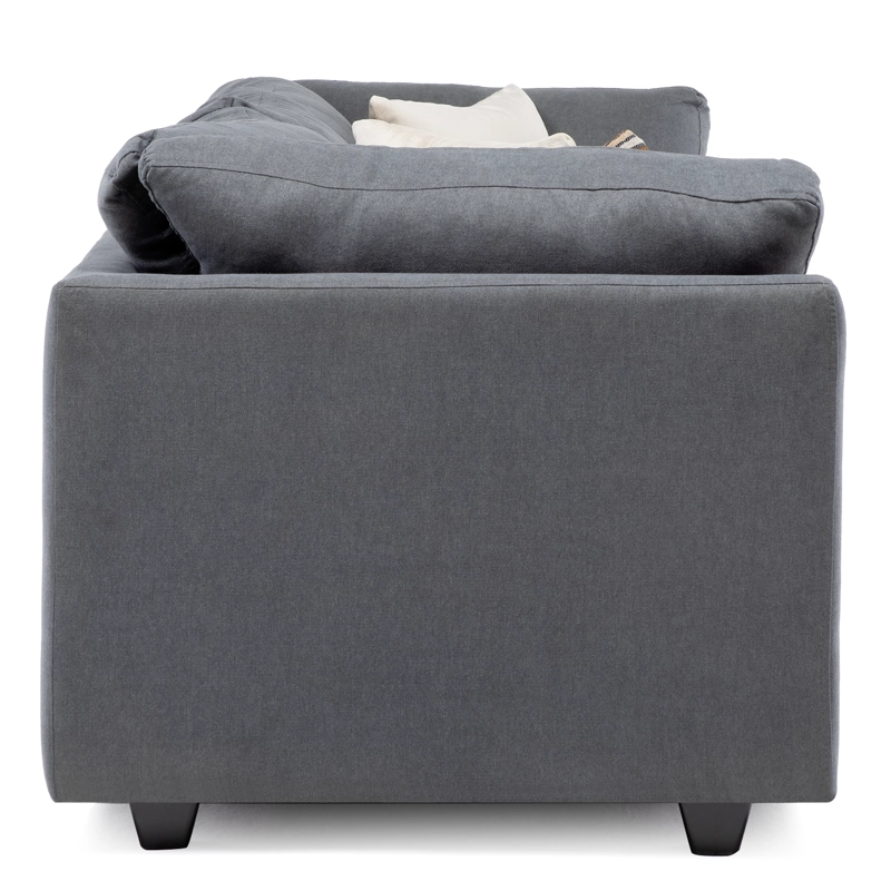 SOFA DIVANO SALAH TELA GRIS - 4