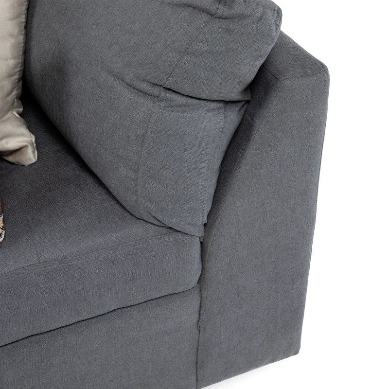 SOFA DIVANO SALAH TELA GRIS - 5