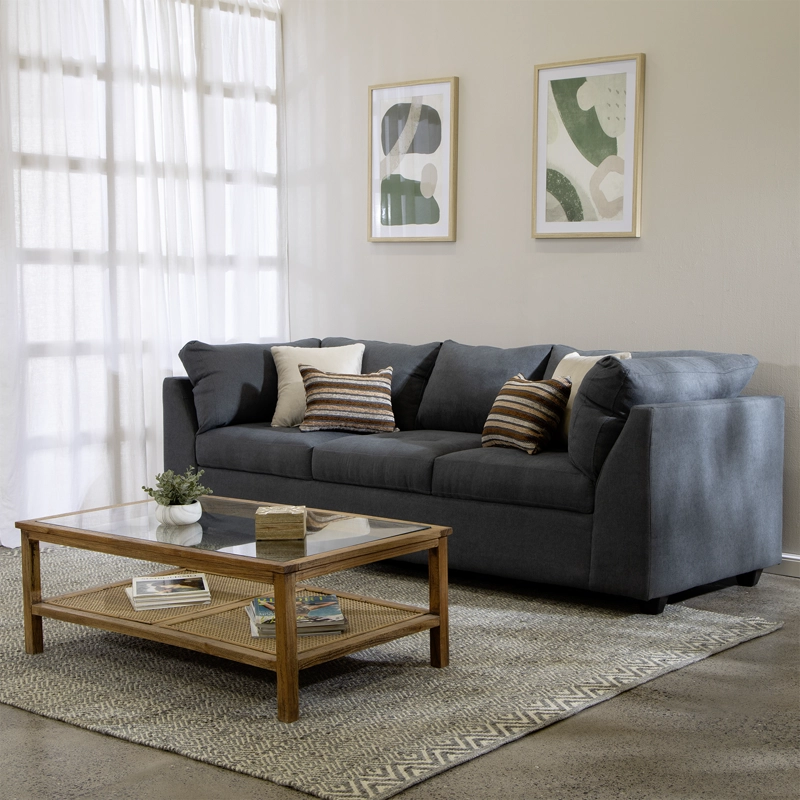 SOFA DIVANO SALAH TELA GRIS - 6