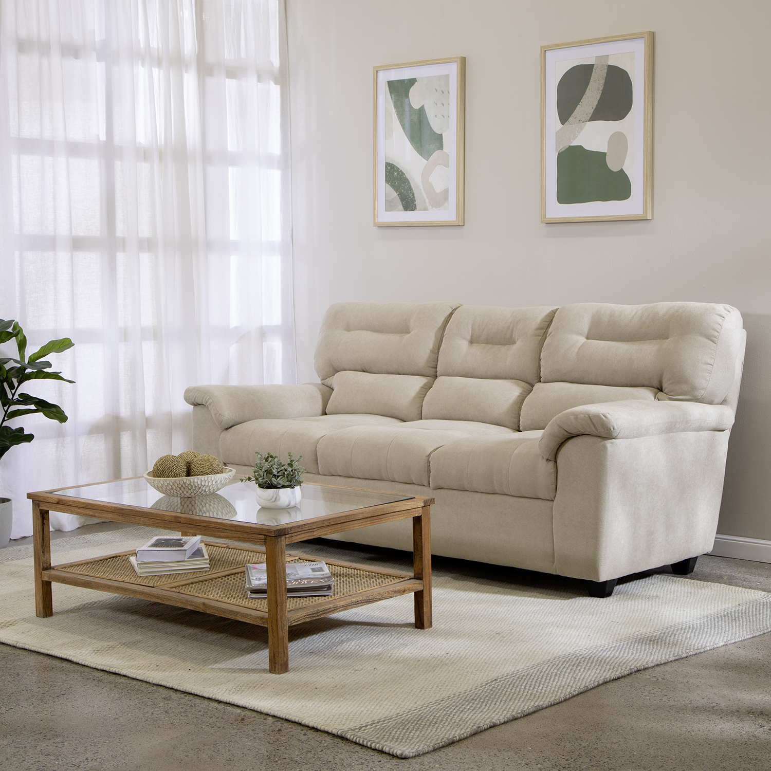 SOFA DIVANO ELEVATO GRIS - 3