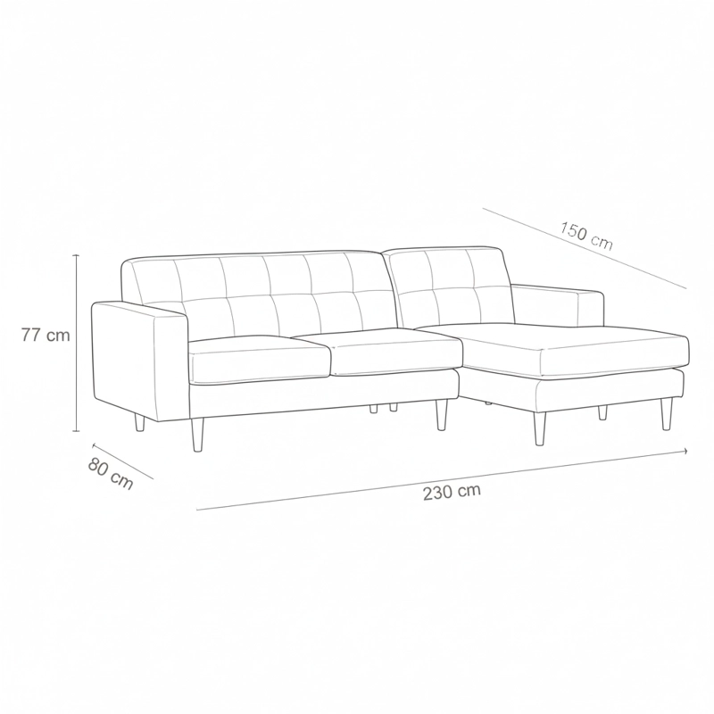 SECCIONAL DERECHO DIVANO ACCES BEIGE - 5