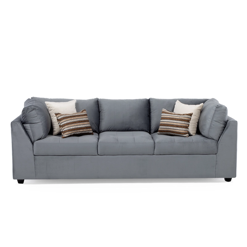 SOFA DIVANO SALAH FELPA AZUL - 1