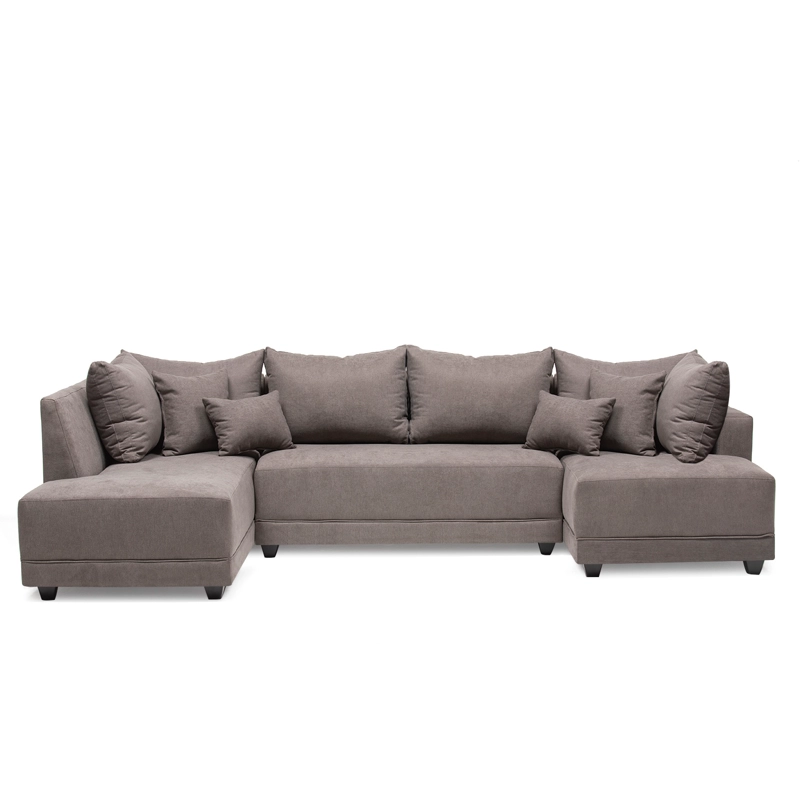 SECCIONAL DIVANO DOBLE CHAISE GRIS - 1