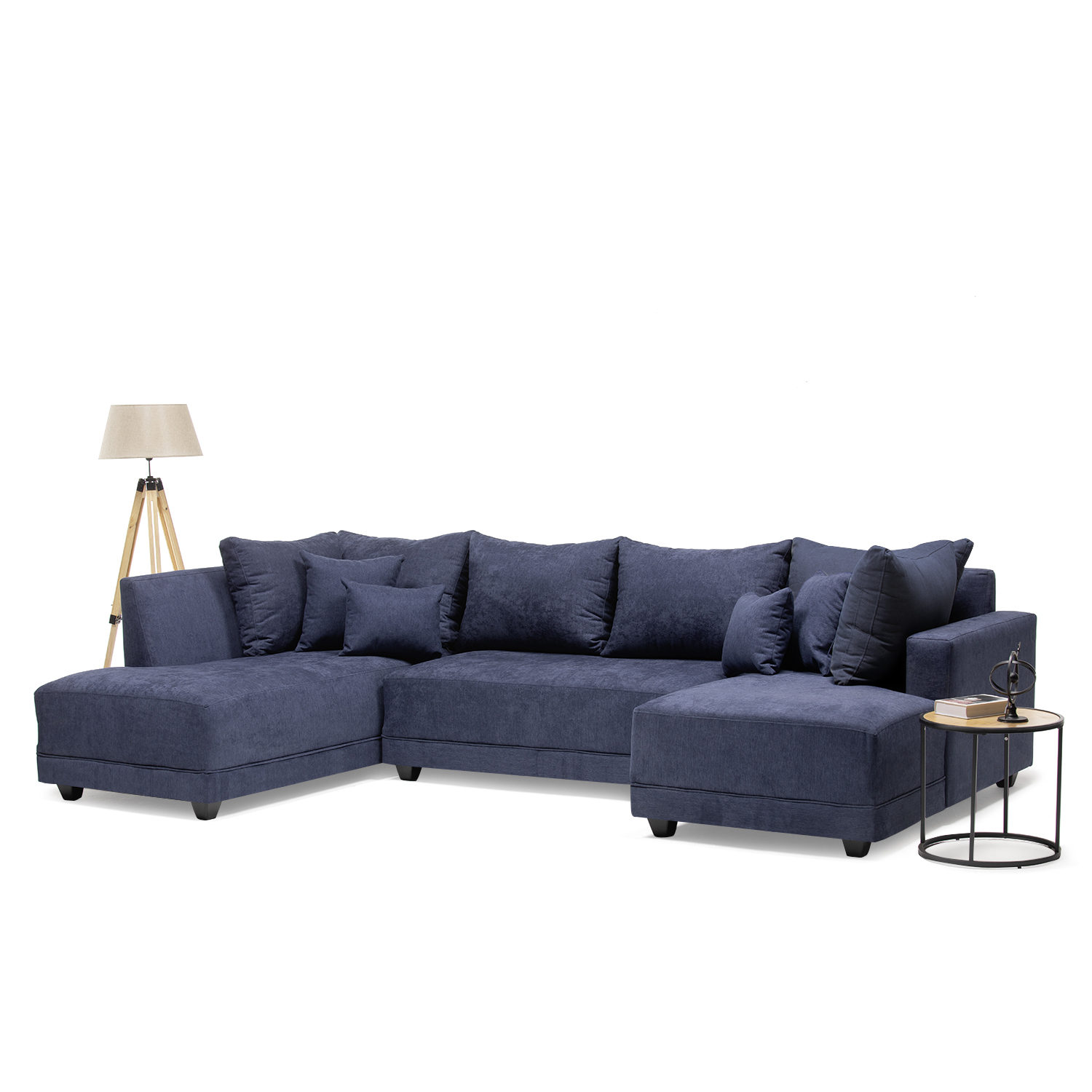 SECCIONAL DIVANO DOBLE CHAISE AZUL - 2