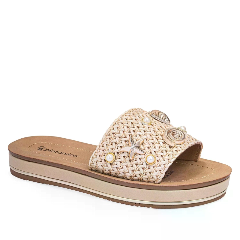 SANDALIA DAMA SF MECHE Beige 40