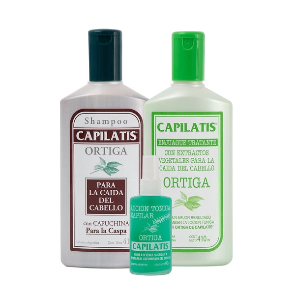 CAPILATIS SET ORTIGA CASPA SHAMPOO + ENJUAGUE + LOCION - 1