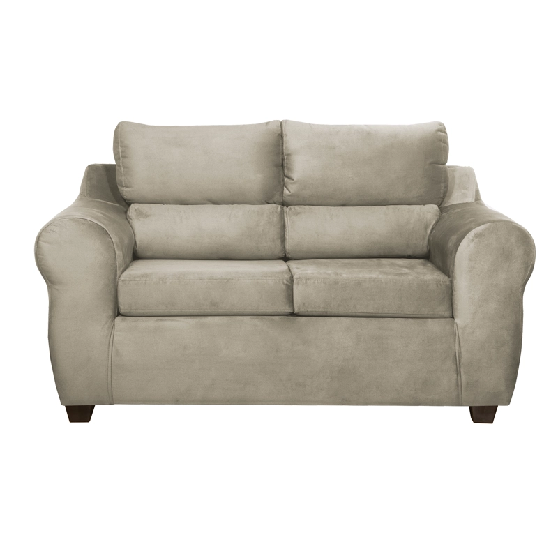 SOFA DUBAI 2 CUERPOS FELPA NEGRO - 1