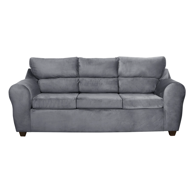 SOFA DUBAI 3 CUERPOS FELPA GRIS - 2