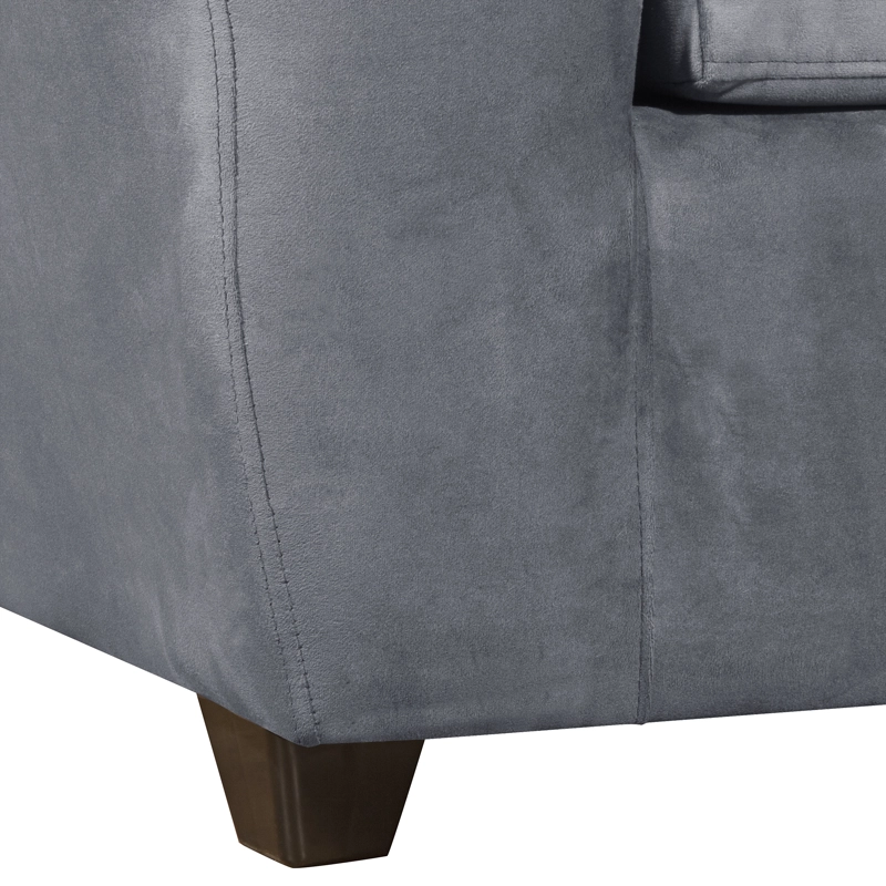 SOFA DUBAI 3 CUERPOS FELPA GRIS - 3