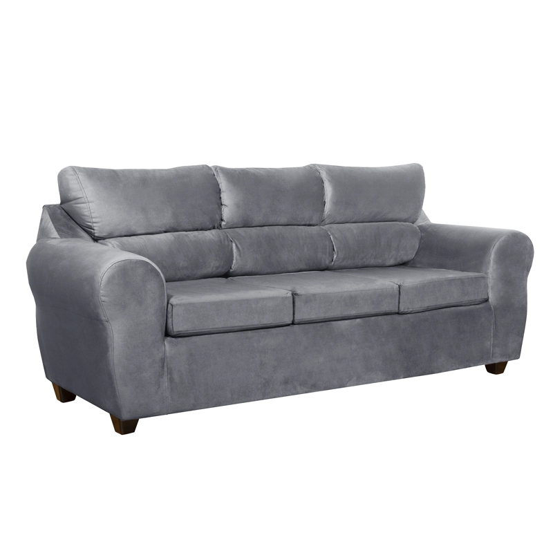 SOFA DUBAI 3 CUERPOS FELPA GRIS - 4