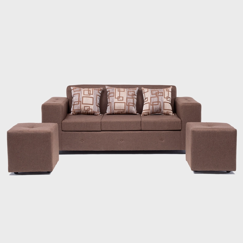 SOFA GINEBRA + 2 POUF BEIGE - 1