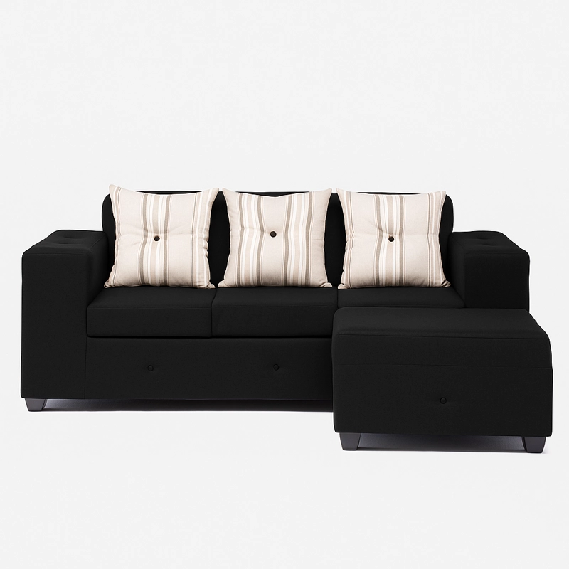 SOFA SECCIONAL GINEBRA TELA GRIS - 1
