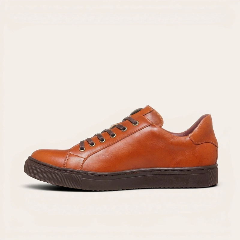 ZAPATILLA DE CUERO ORIGINAL TRONADOR OLKI - CURRY/CHOCOLATE - 4