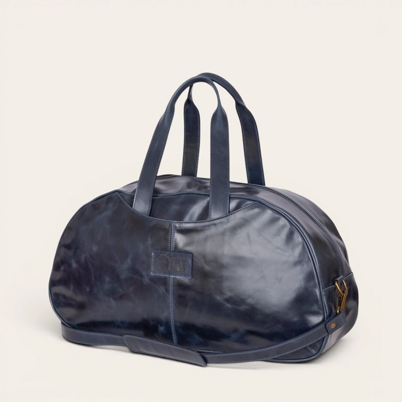 BOLSO GENUINO DE CUERO DEPORTIVO BAKER OLKI - AZUL - 1