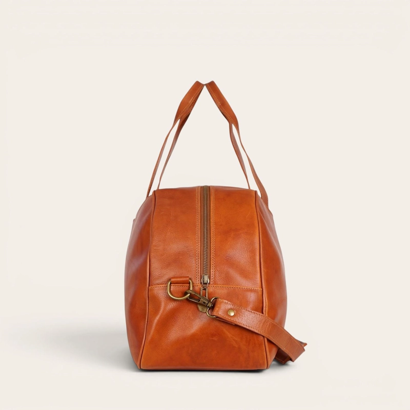 BOLSO GENUINO DE CUERO DEPORTIVO BAKER OLKI - CURRY - 4