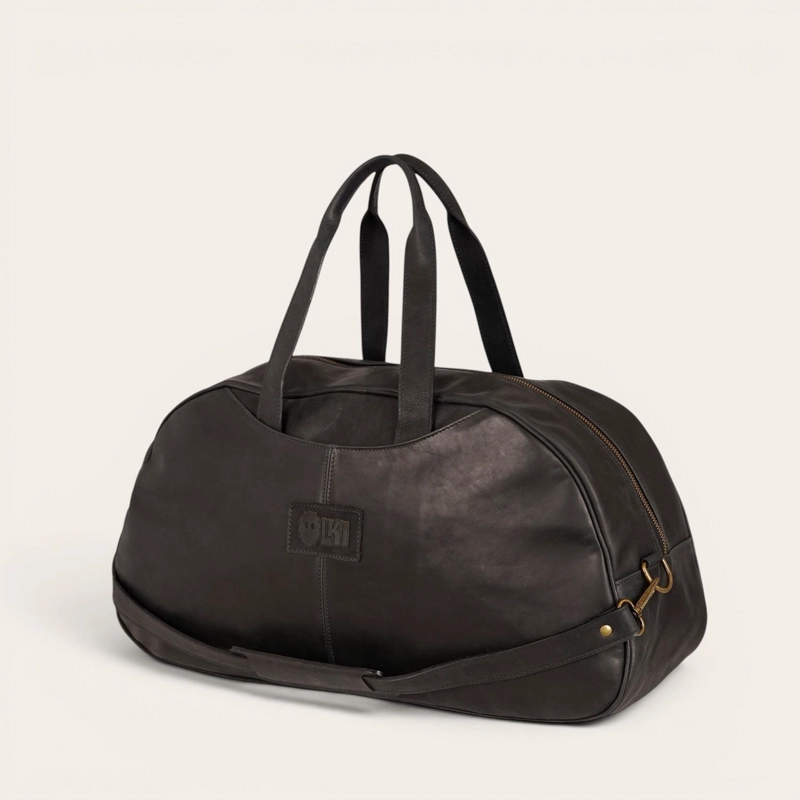 BOLSO GENUINO DE CUERO DEPORTIVO BAKER OLKI - NEGRO - 1