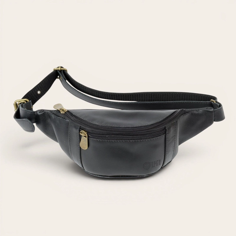 BANANO DE CUERO UNISEX ISLA DE PASCUA OLKI - NEGRO - 3