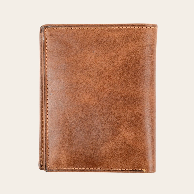 BILLETERA DE CUERO SLIMWALLET OLKI MAULE - CAFE - 4
