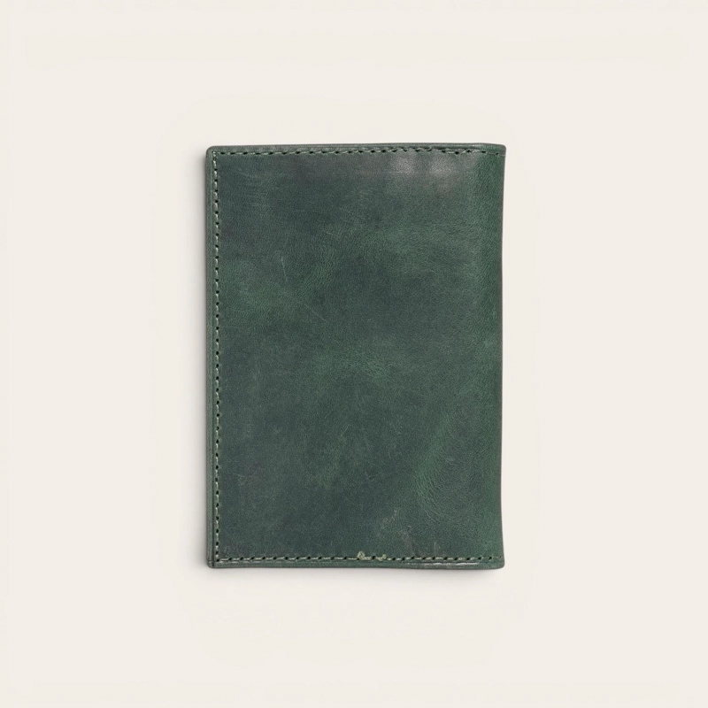 BILLETERA TARJETERO DE CUERO SLIMWALLET OLKI TINGUIRIRICA - VERDE - 3